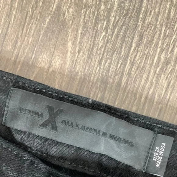 Alexander Wang Whip Stay Black Straight Skinny Jeans  Distressed Midrise Size 25 - Picture 8 of 12